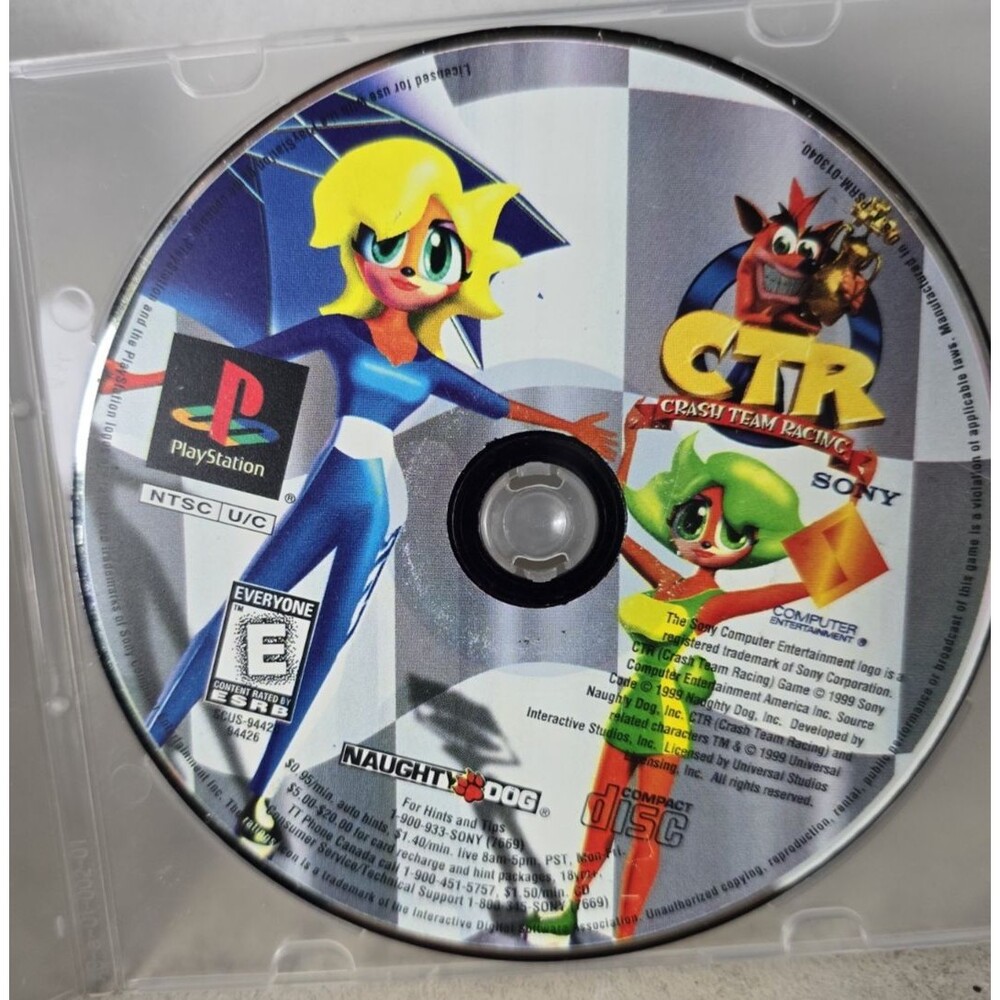 Crash Team Racing CTR Sony PlayStation 1 PS1 - DISC Only *Not Tested*